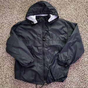 black nylon zip jacket